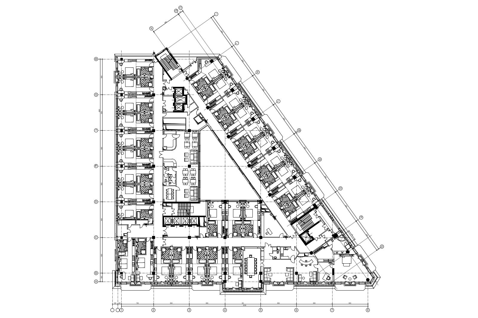 Hotel typical level plan