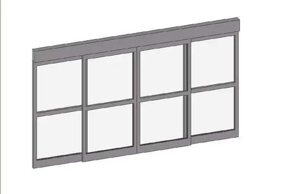 Curtain Wall Automatic Sliding Door — preview 1, by Hiroshi Jacobs (RevitCity, CC0)