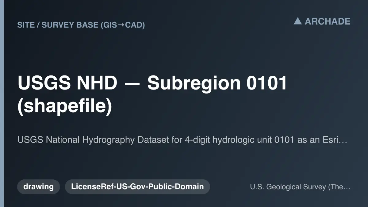 USGS NHD — Subregion 0101 (shapefile)