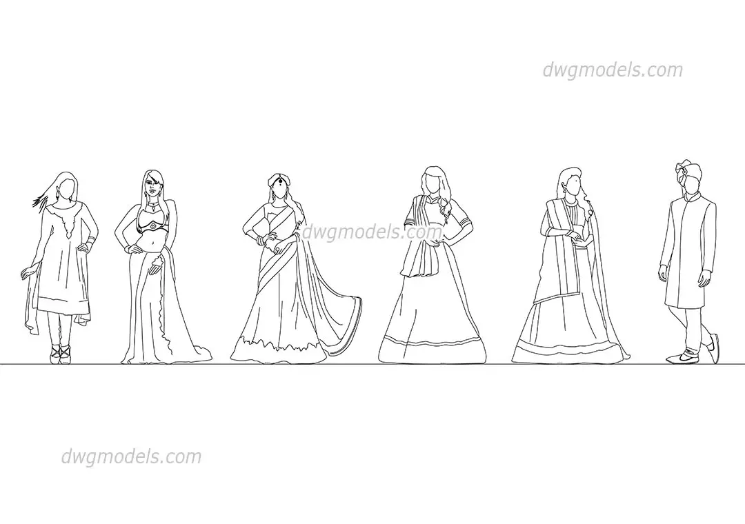 Indian People — preview 1 (dwgmodels.com, CC0)