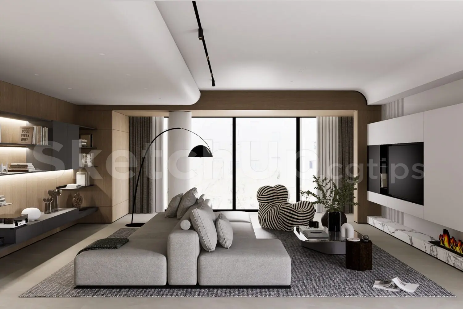 Living Room Interior — preview 1 (cgtips, CC0)