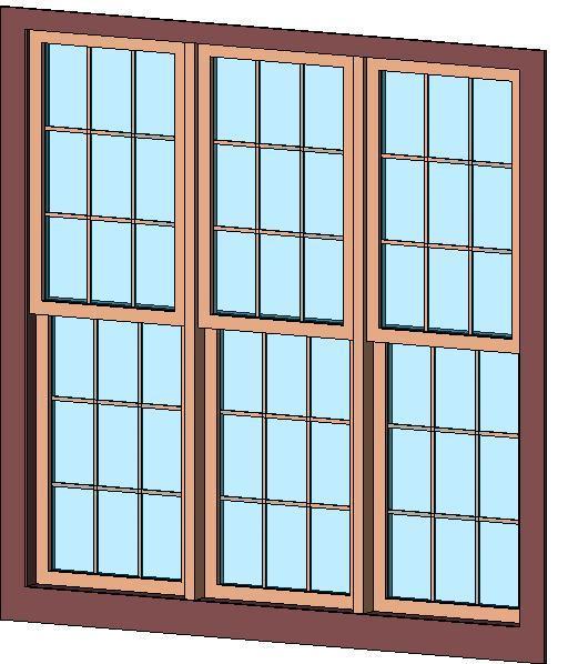 Double Hung - Triple with optional mullions