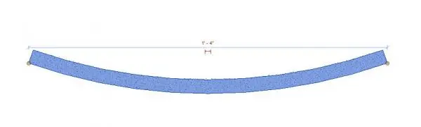 Gypsum Section Curved - End point justified