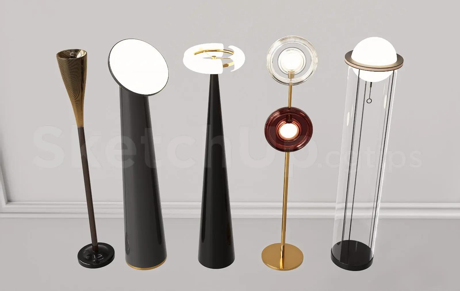 Floor Lamp Model Download for Interior Projects — preview 1 (cgtips)