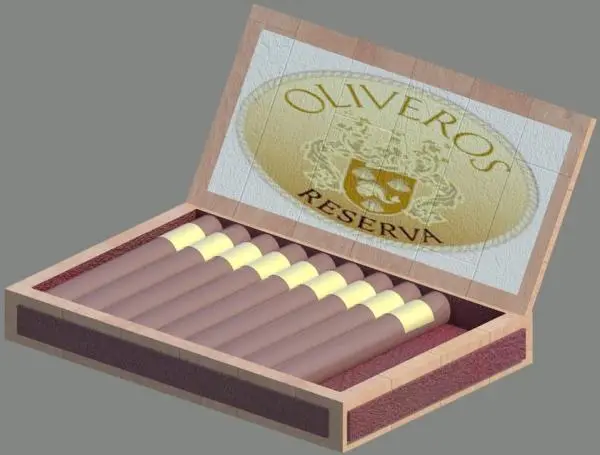 Oliveros Reserva cigar box — preview 1, by JakeBanman (RevitCity, CC0)