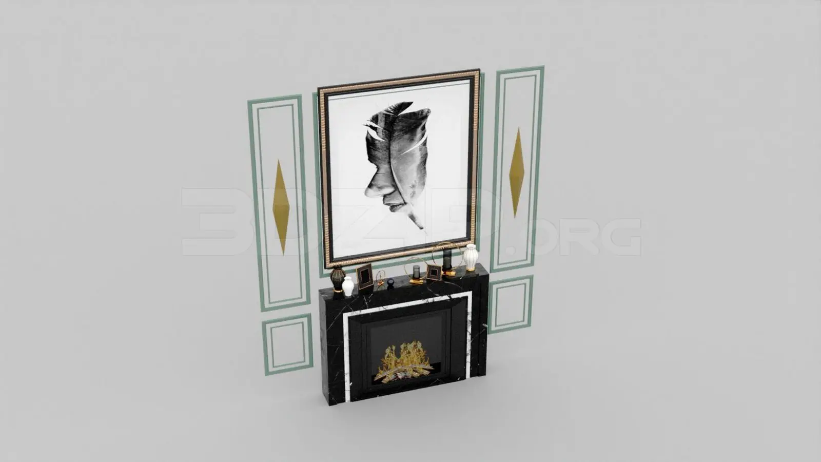 Fireplace — preview 1, by Huy Hieu Lee (3dzip, CC0)