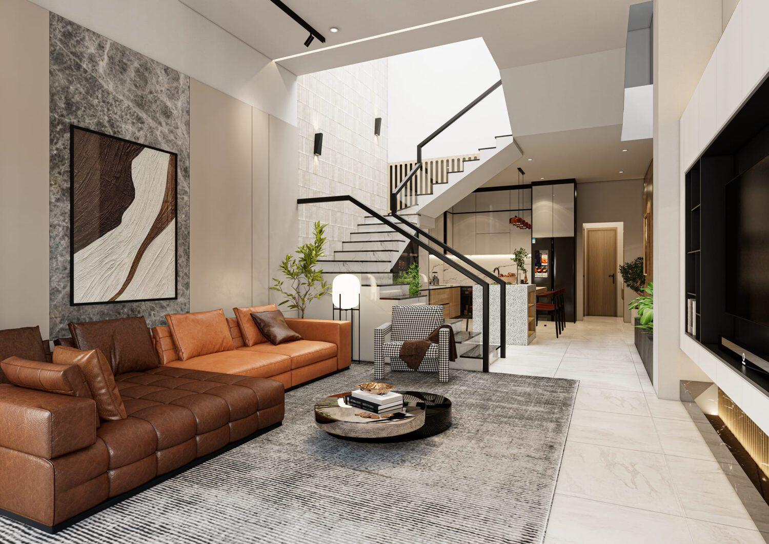 Living Room – Kitchen Interior