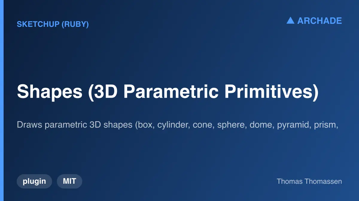 Shapes (3D Parametric Primitives)
