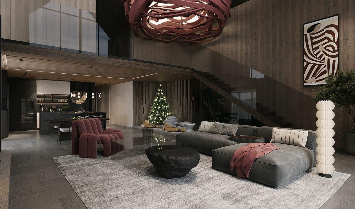 Living Room – Kitchen Interior