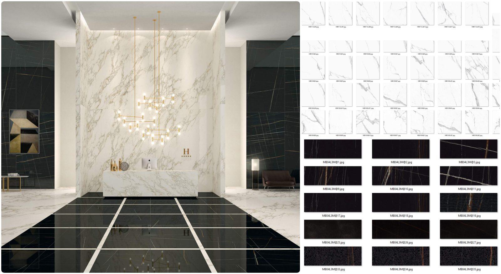 White & Black Marble Texture Maps for – High-Resolution JPG — preview 1 (3dzip)