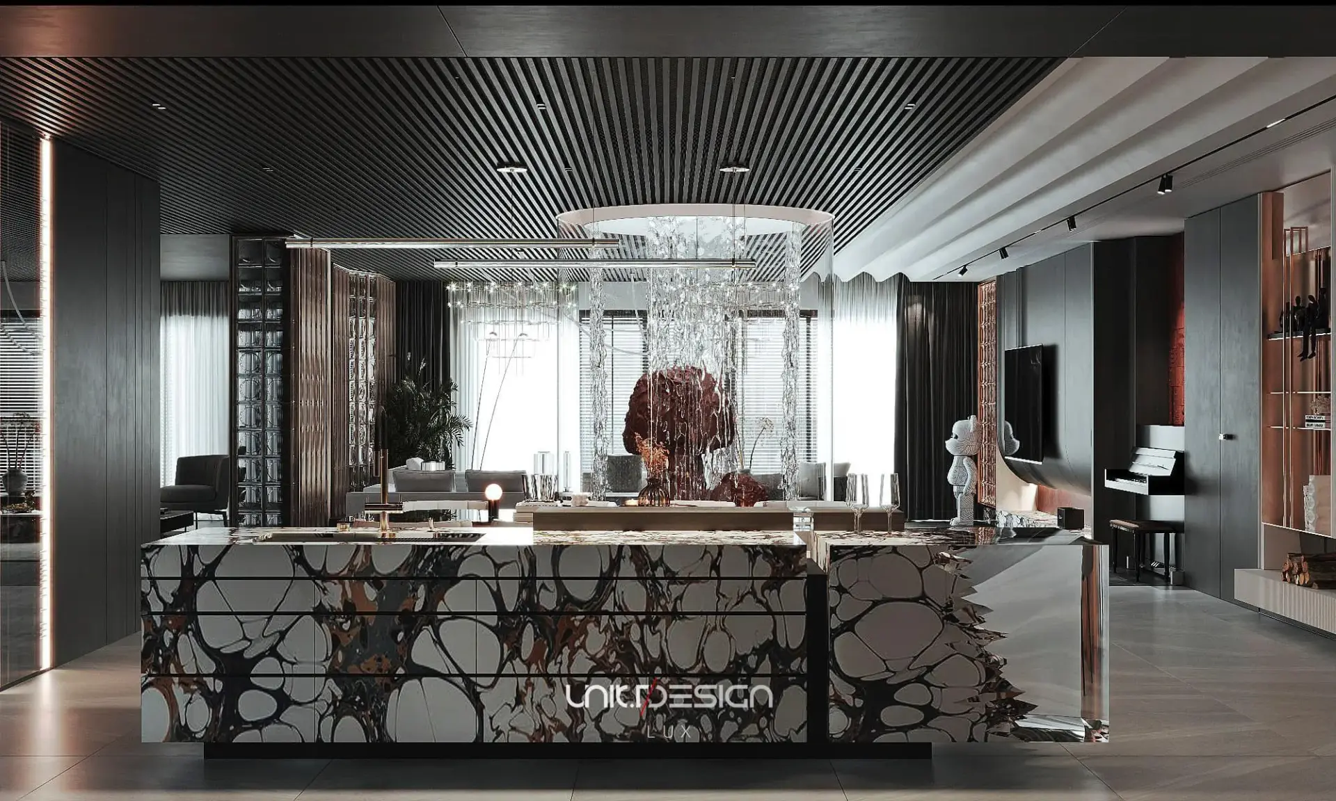 Living Room – Kitchen Interior