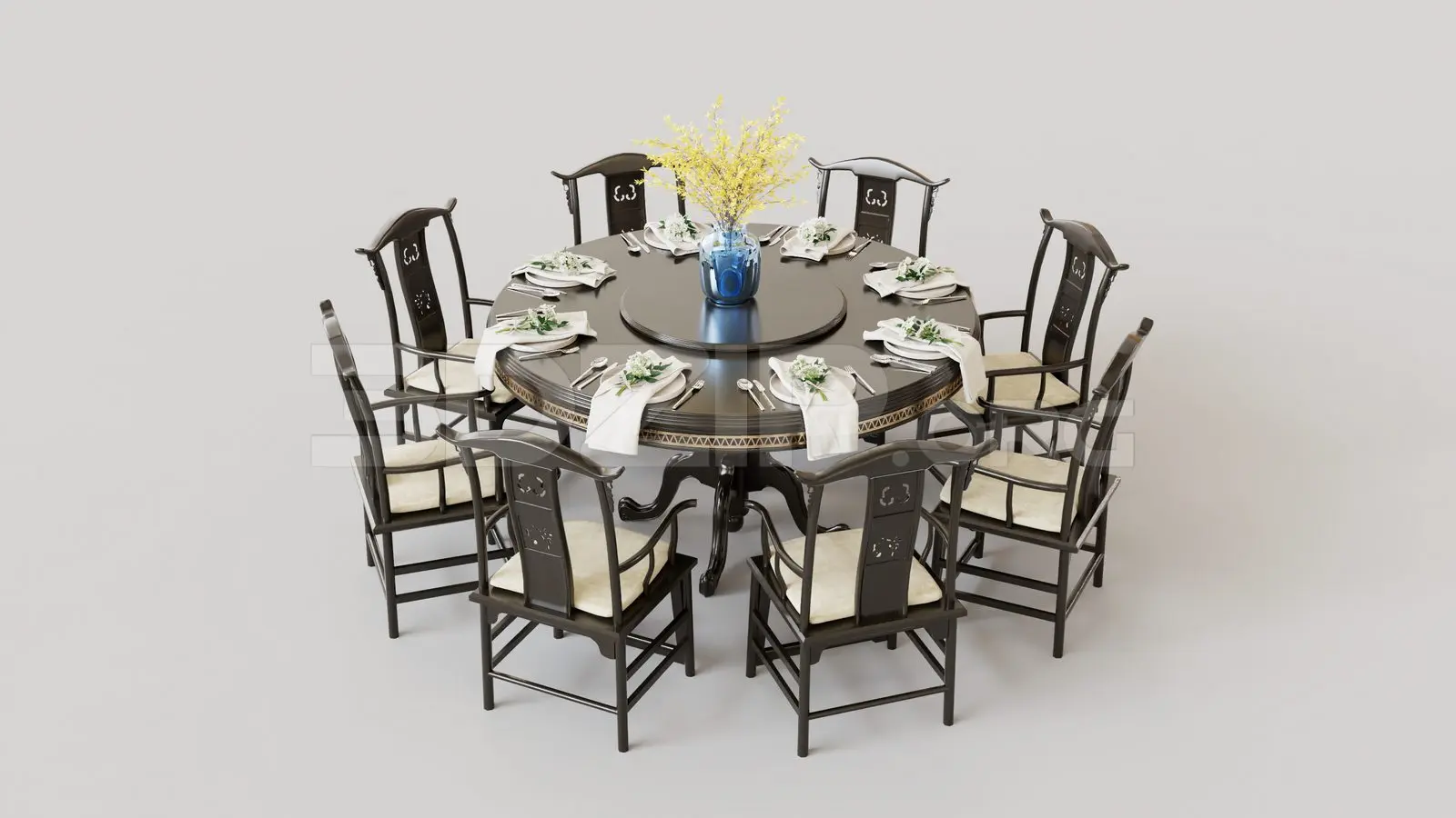 Dining Table And Chair — preview 1 (3dzip)