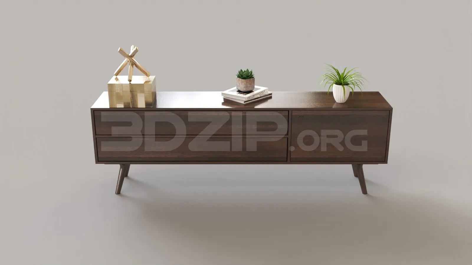 TV Cabinet — preview 1 (3dzip, CC0)