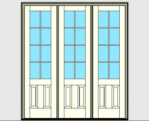Kolbe Ultra Series Inswing Entrance Door 3-Wide 2-Panel Standard Sill Units