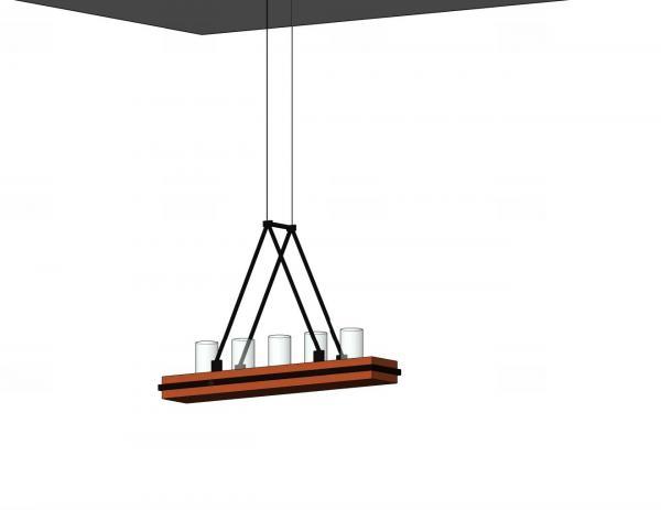 Pendant Light - linear 5 light
