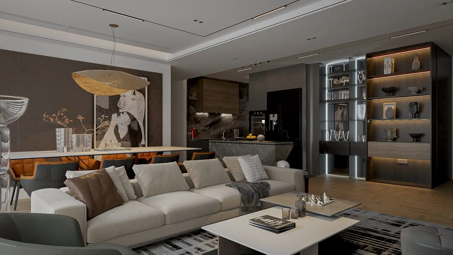Living Room – Kitchen Interior