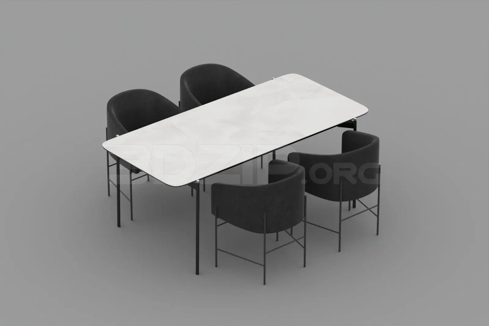 Dining Table And Chair — preview 1, by Tuan An (3dzip, CC0)