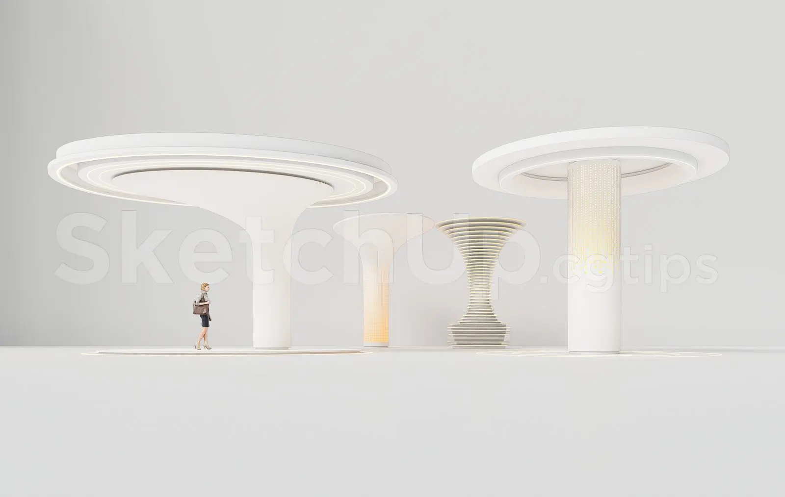 Modern Luxury Interior Lighting Columns