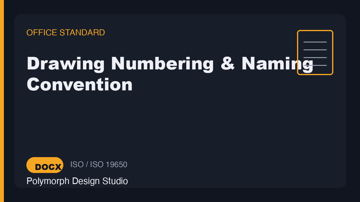 Drawing Numbering & Naming Convention