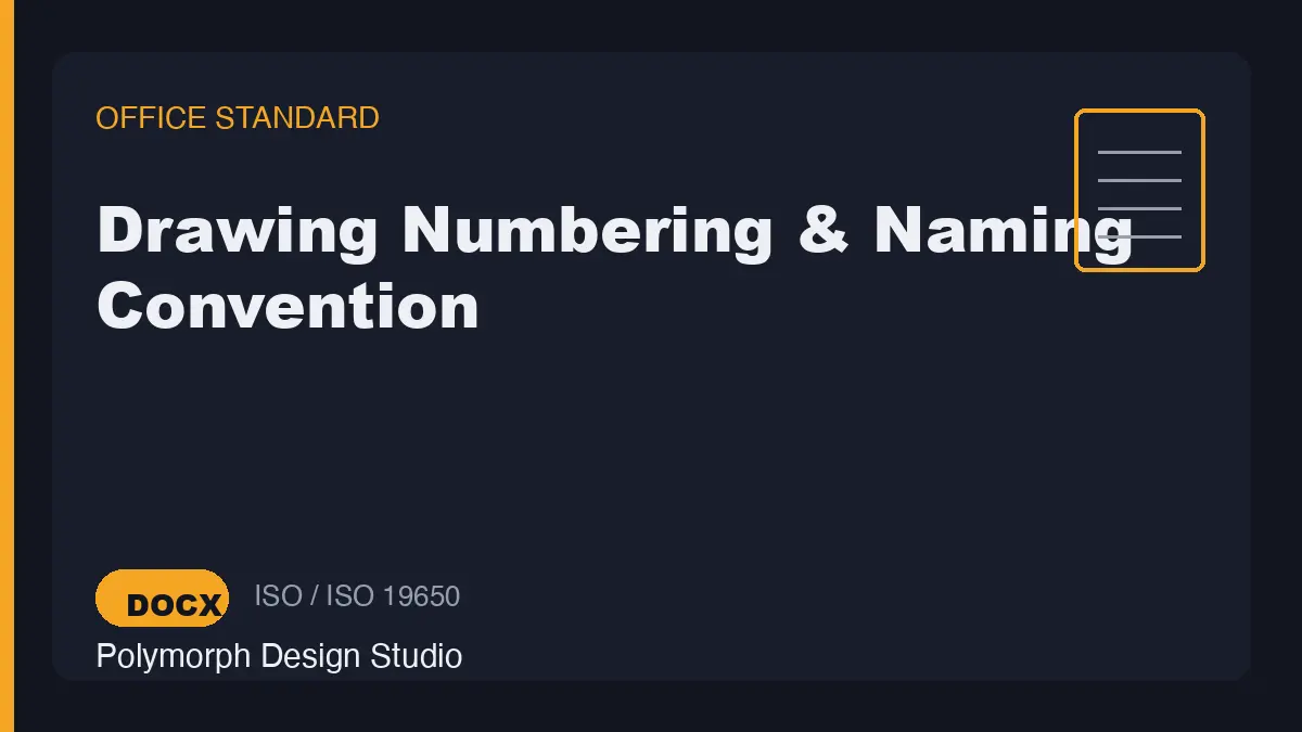 Drawing Numbering & Naming Convention