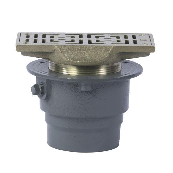 Floor Drain with Rectangular Strainer - FD-200-RS