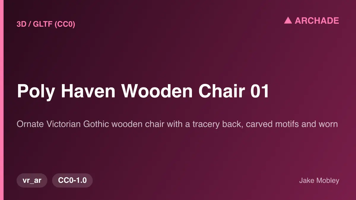 Poly Haven Wooden Chair 01
