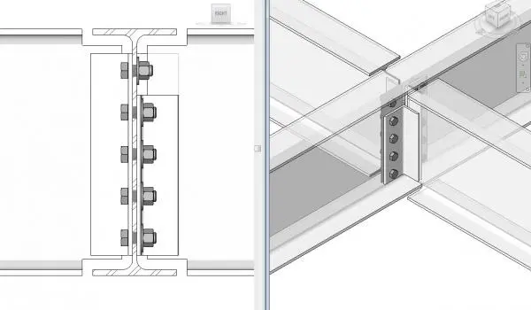 Parametric Structural Steel Safety Header Connection
