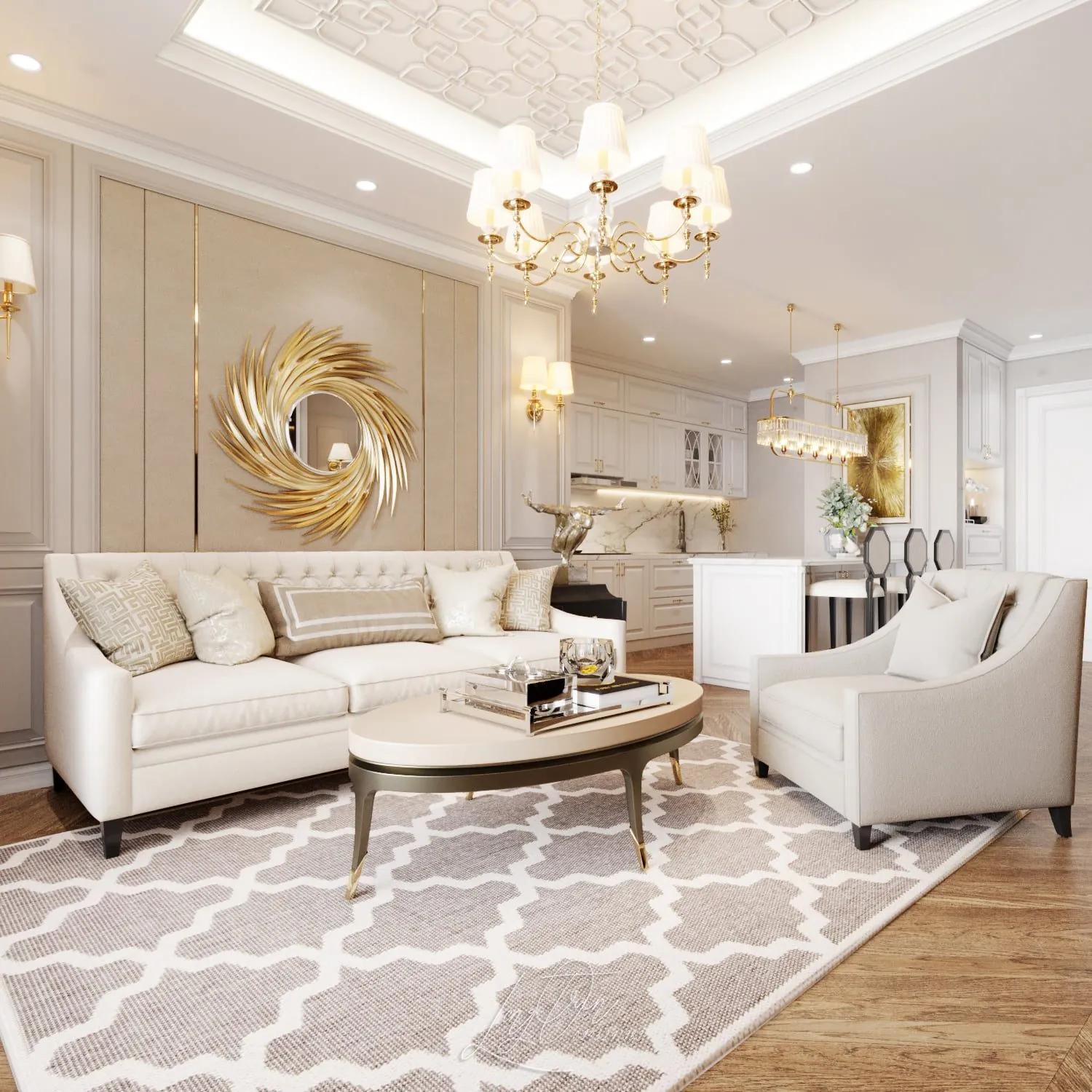 Interior Living room- Kitchen