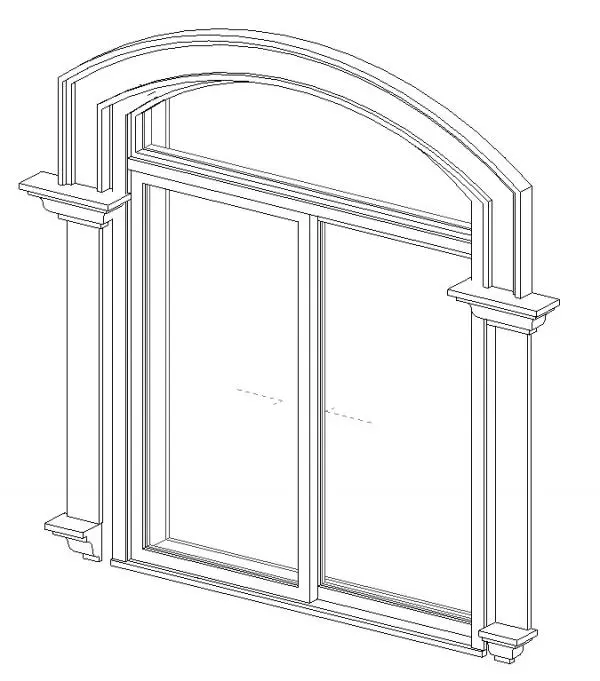 Arched Window with frame