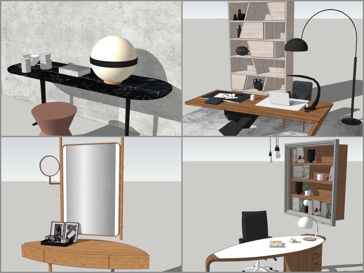 Combo Study Modern Desk