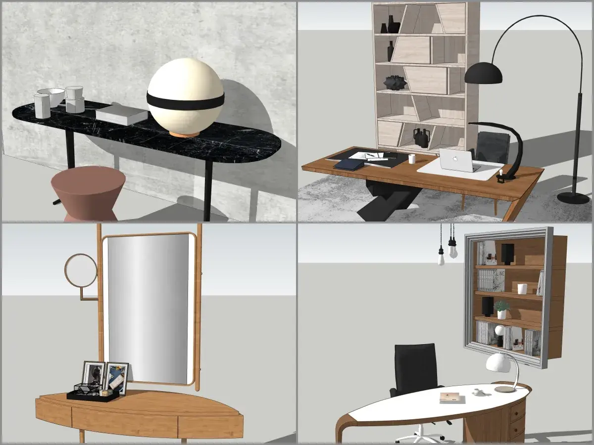 Combo Study Modern Desk