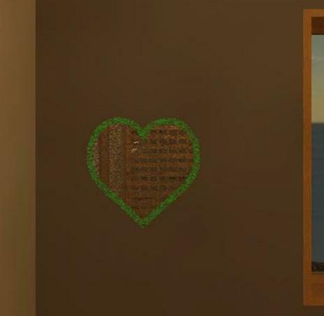 Green LED heart light mirror