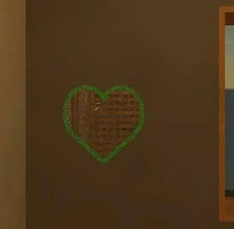Green LED heart light mirror