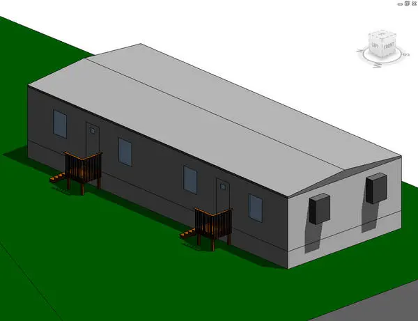 Double-Wide Construction Trailer — preview 1, by ESanford (RevitCity, CC0)