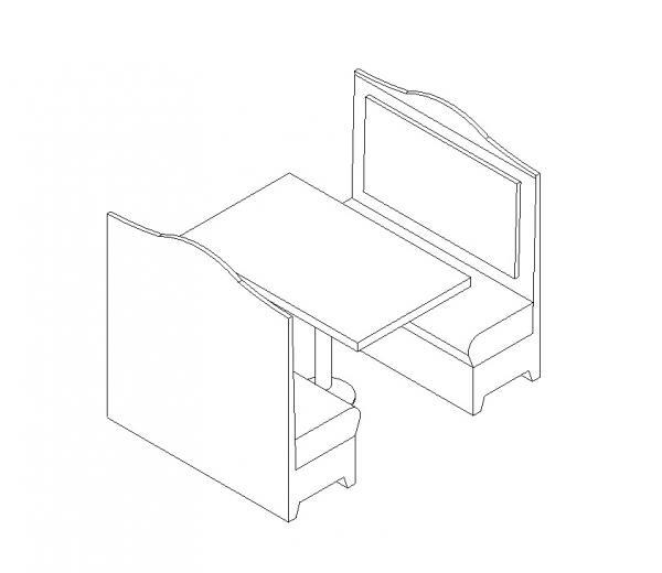 Booth with Curved Top