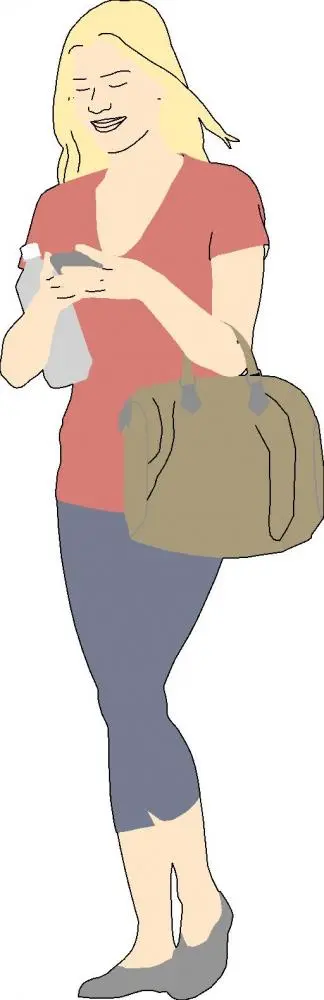 A flat Human figure — preview 1, by Jeff Rath (RevitCity, CC0)