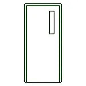 Single Flush Vision with HM frame — preview 1, by Revit 6.0 Subscription Library (RevitCity, CC0)