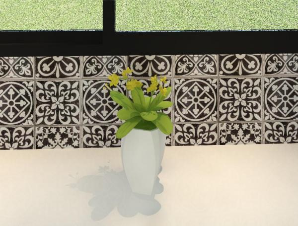 Small and smart vegetal with flowers