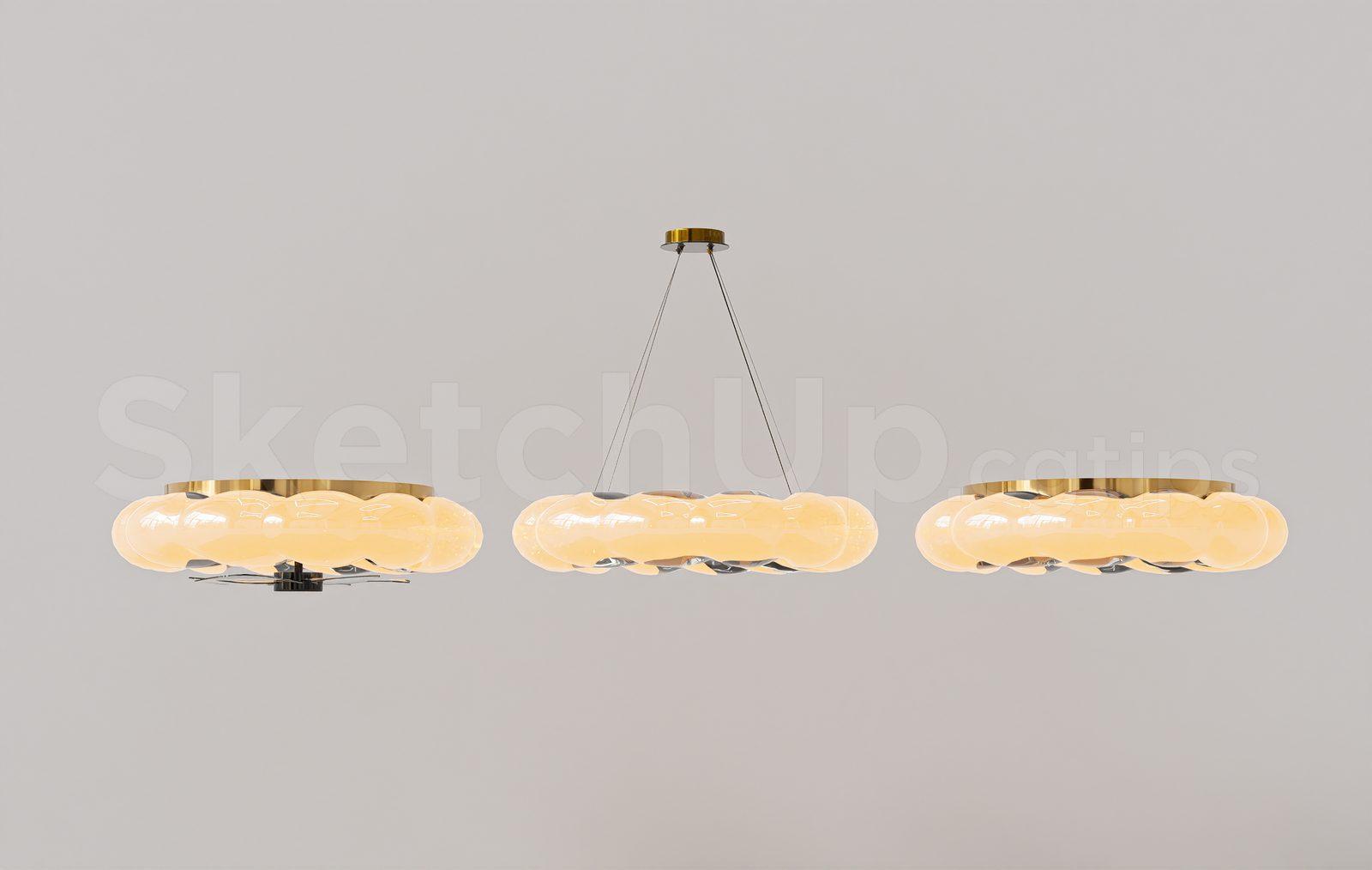 Modern Flush Mount Ceiling Fan Light