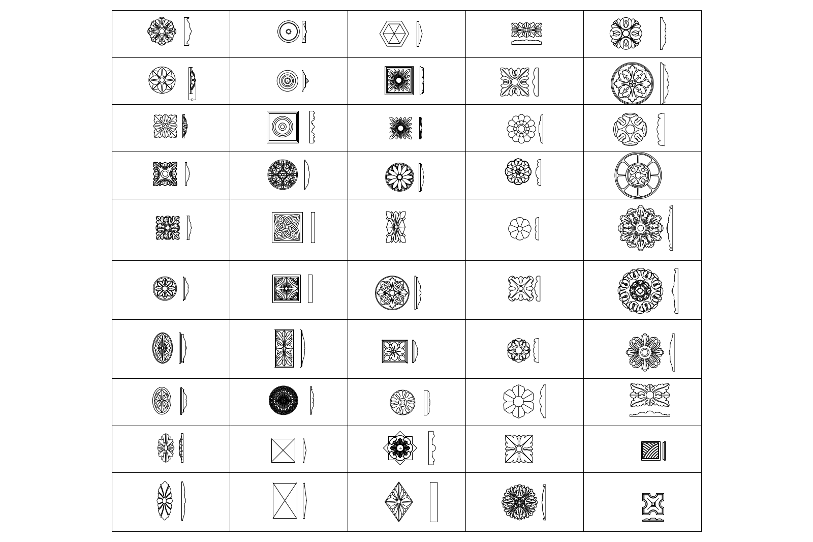 Decorative wall and ceiling elements