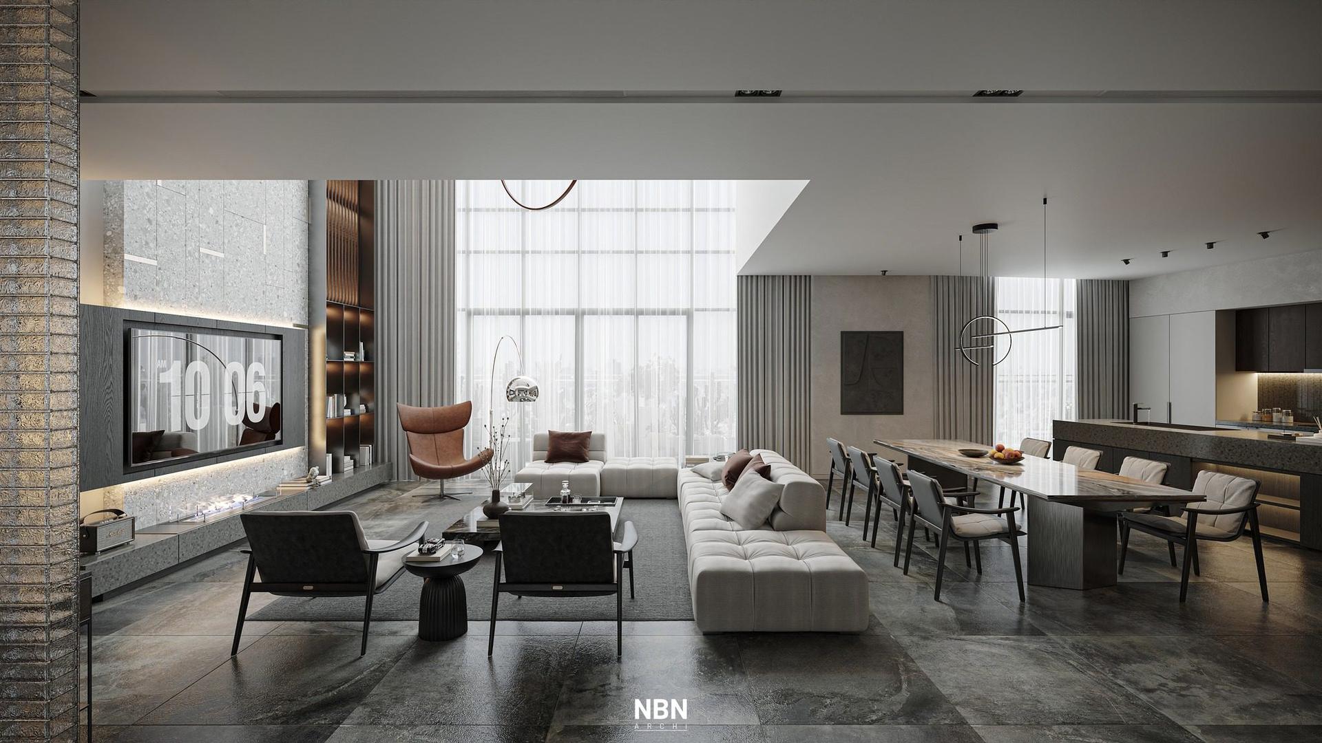 Living Room – Kitchen Interior