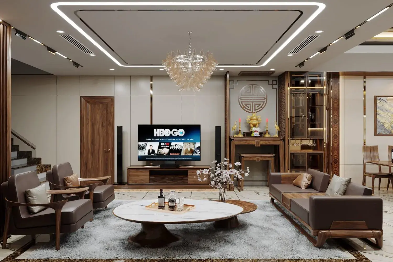 Living Room – Kitchen Interior