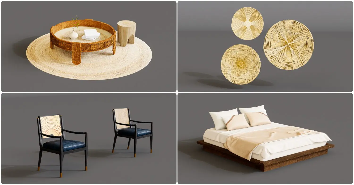 Furniture in Wabi Sabi style