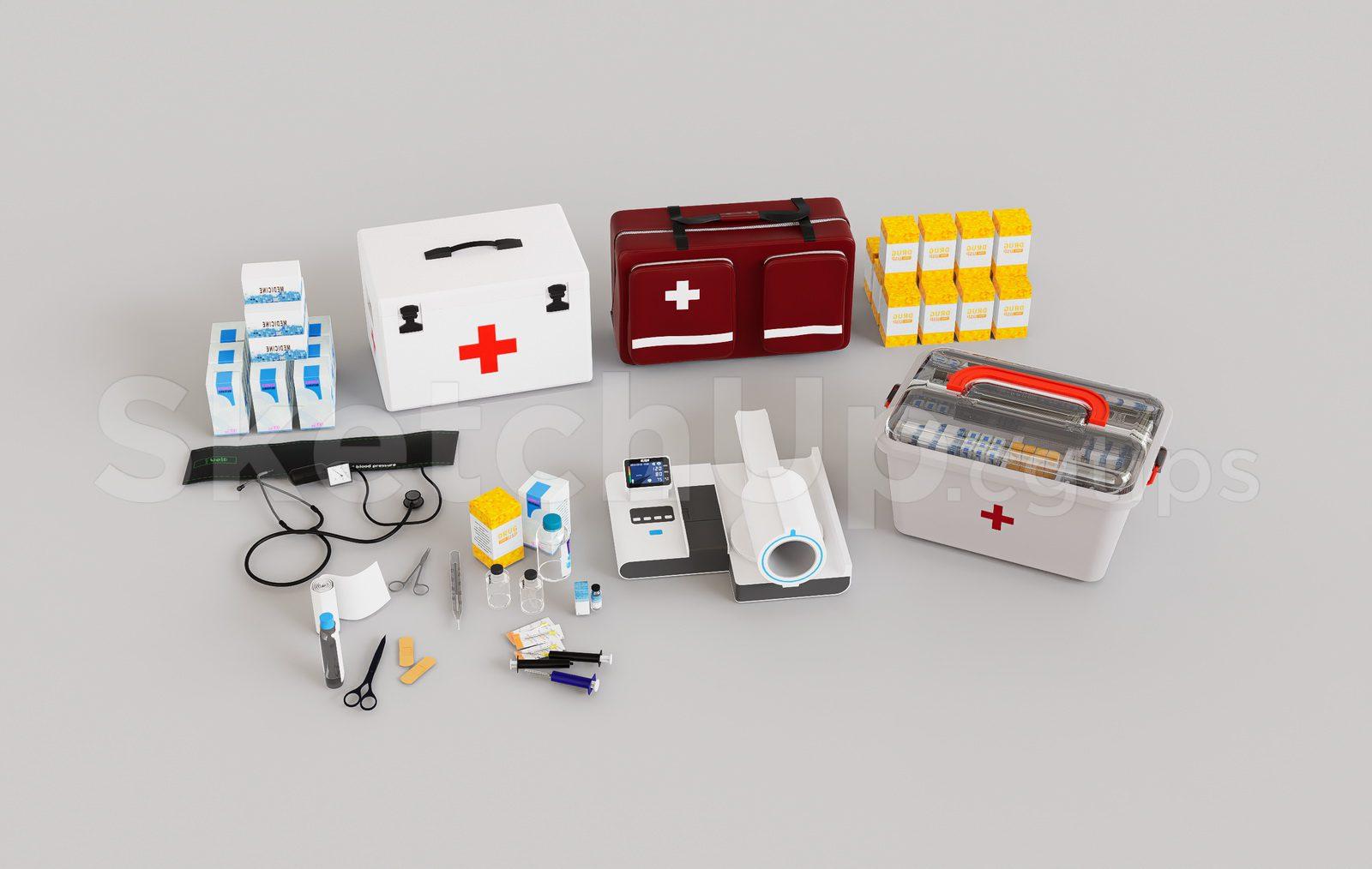 First aid kit ambulance emergency box medical help suitcase Healthcare emergency