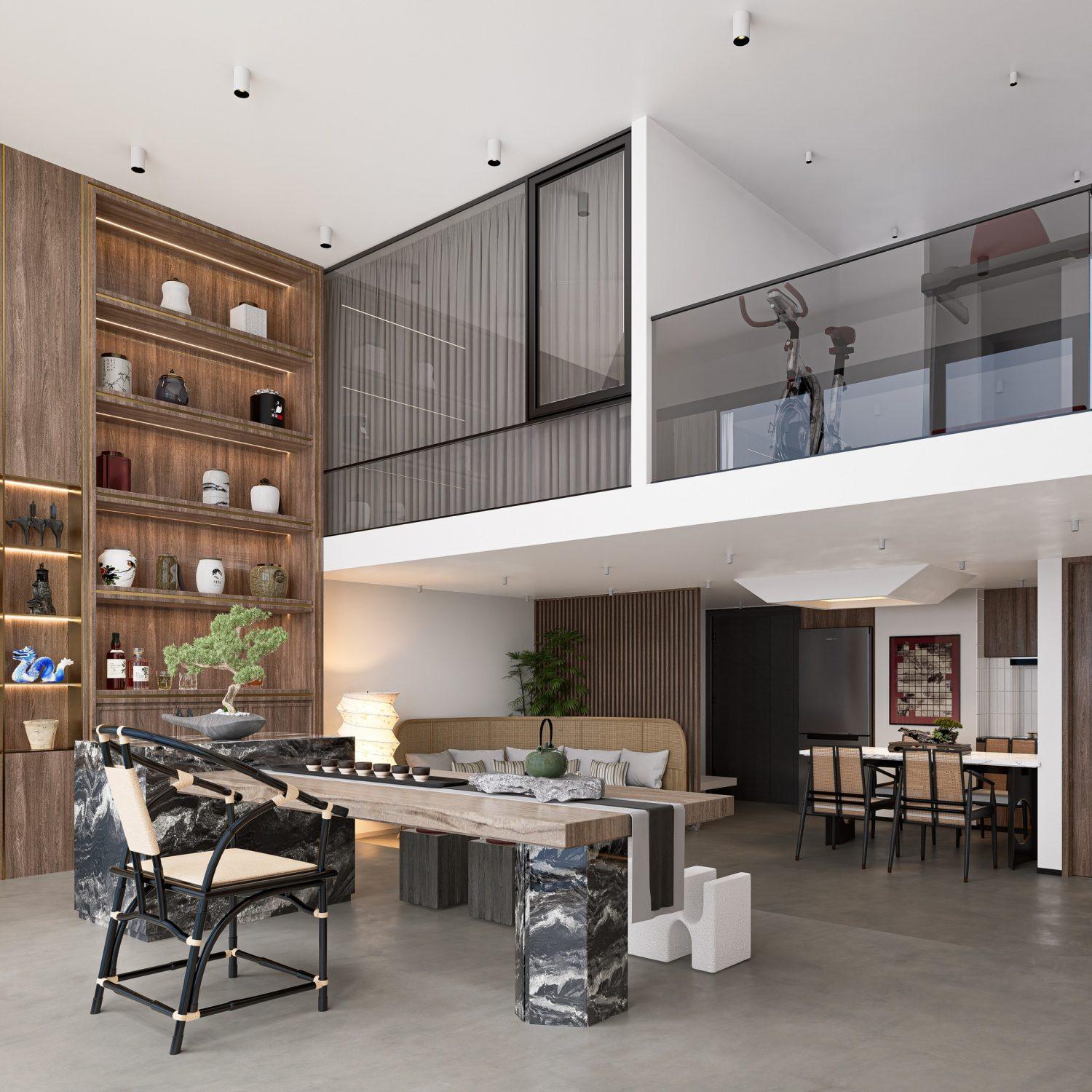 Living Room – Kitchen Interior