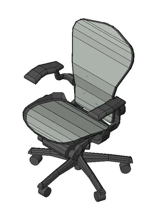 HermanMiller_Seating_Aeron_WorkChair — preview 1, by Herman Miller (RevitCity, CC0)