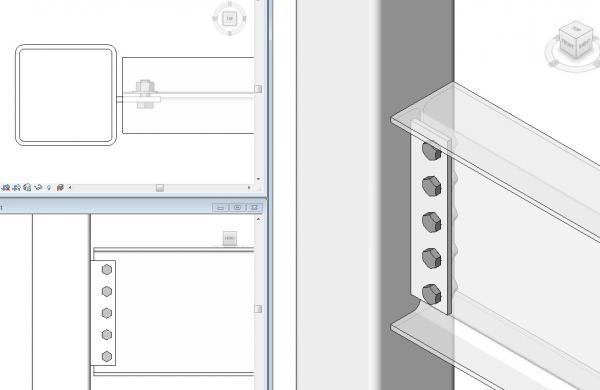 Parametric Structural Shear Tab Connection