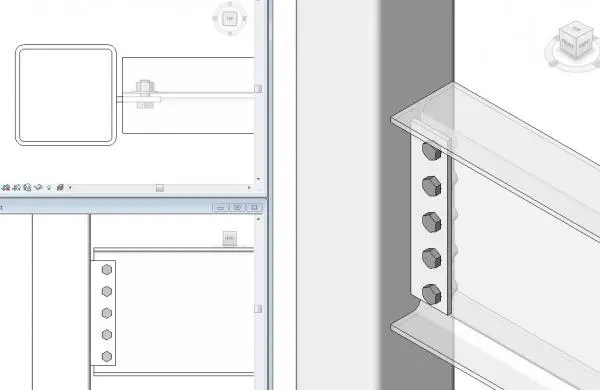 Parametric Structural Shear Tab Connection
