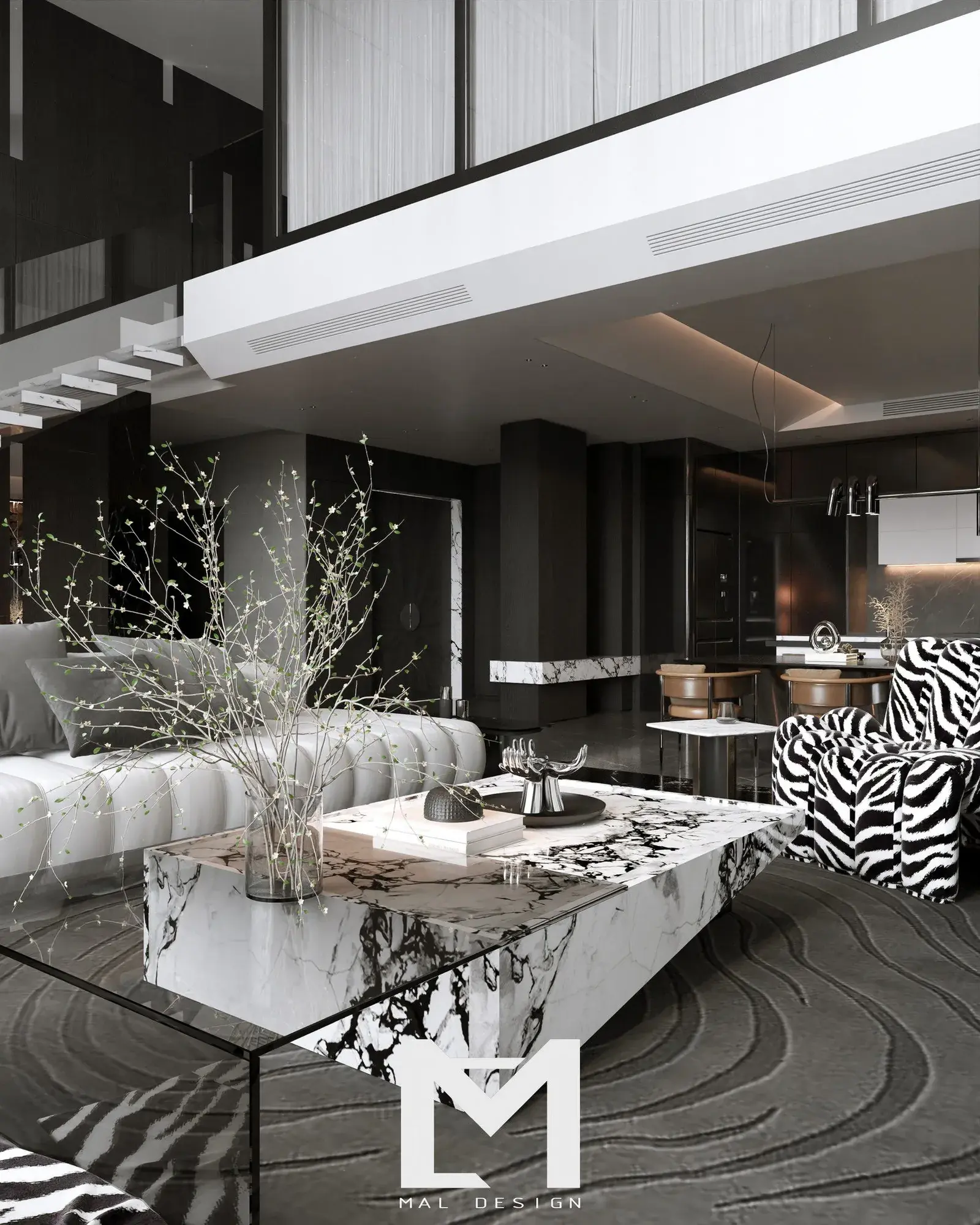 Living Room – Kitchen Interior
