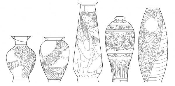 Detail 2d Elevation Large Vase